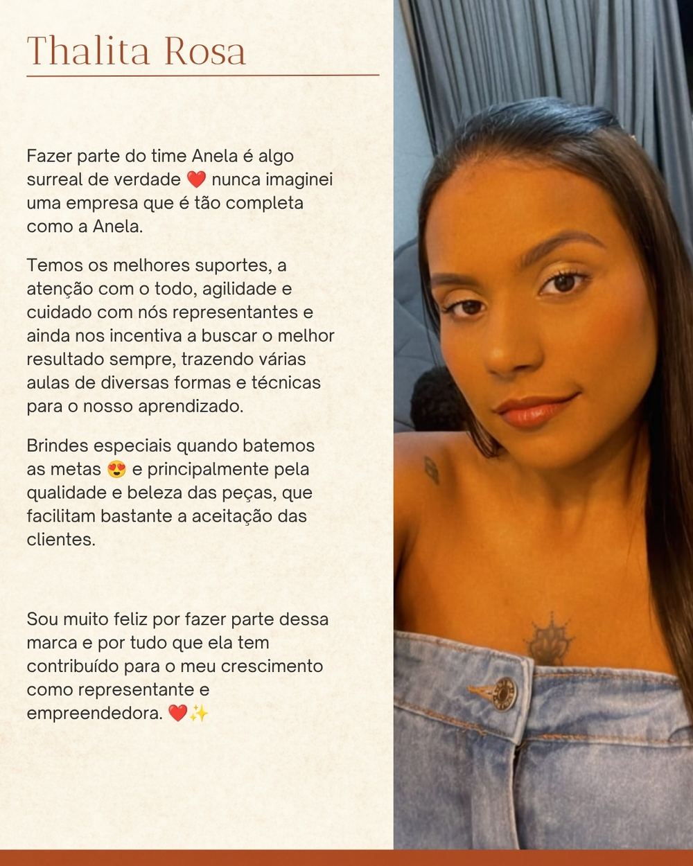 Depoimento de Thalita Rosa, representante da Anela.
