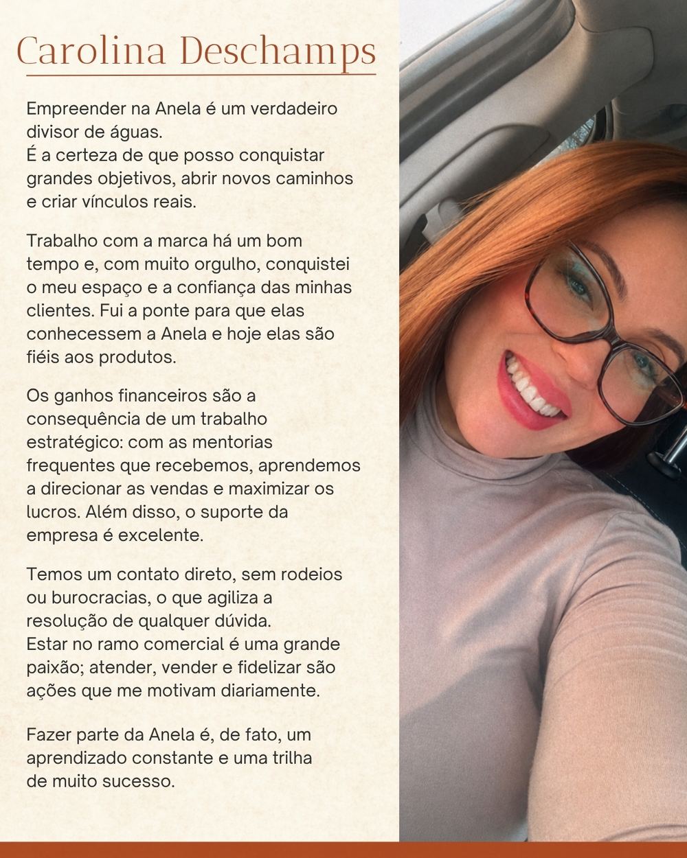 Depoimento de Carolina Deschamps, representante da Anela.
