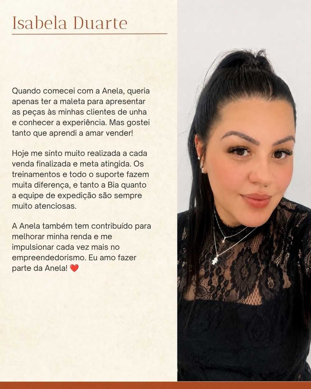 Depoimento de Isabela Duarte, representante da Anela.